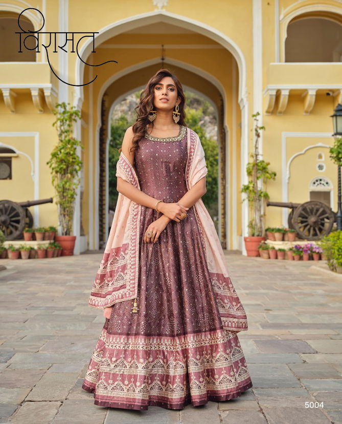 Ratrani By Virasat 5001 To 5004 Wedding Wear Ready Made Gown Wholesalers In Delhi
